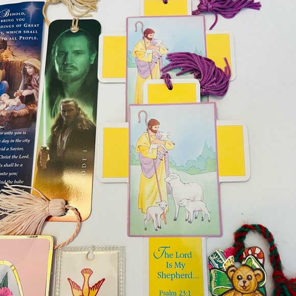 Vintage Bookmarks & Prayer Card Lot of 9 Religious Star Wars Thomas Kinkade - Picture 5 of 10
